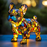Francuski Buldog — Vitražna lampa