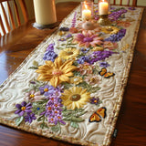 Quilted table runner - Blooming Garden