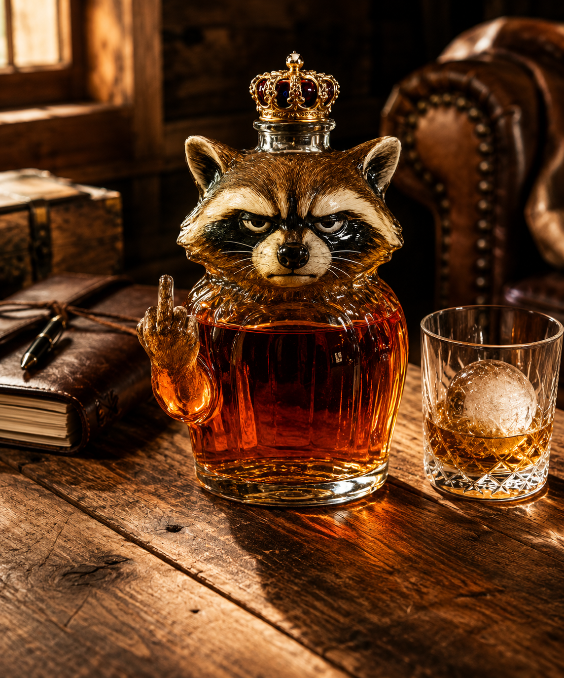 Viski Karafa Rebel Raccoon - Viski karafa