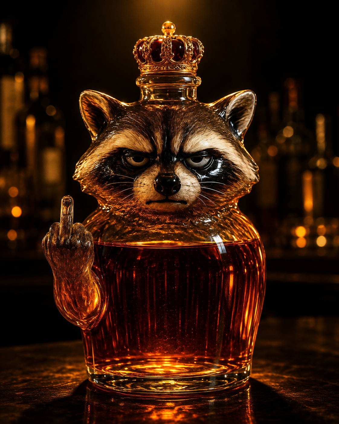 Viski Karafa Rebel Raccoon - Viski karafa