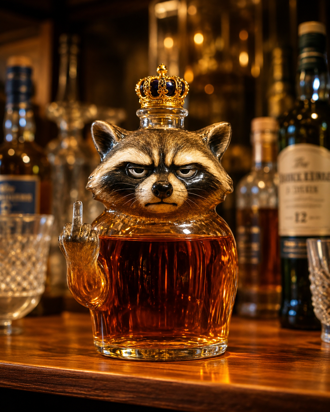 Viski Karafa Rebel Raccoon - Viski karafa