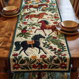 Quilted table runner - Equestrian art