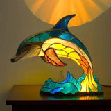 Dolphin — Stained Glass Lamp