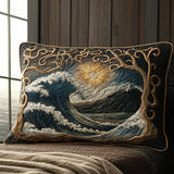 Quilted pillowcase - Pulse of the Ocean