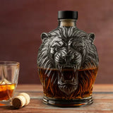 Whiskey Bottle Lion Head