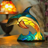Delfin — Vitražna lampa