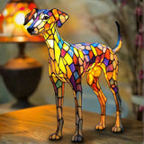 Whippet — Stained Glass Lamp